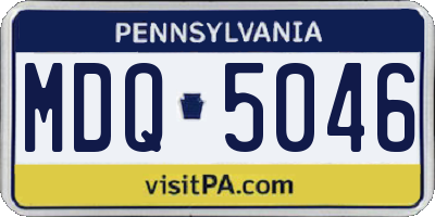 PA license plate MDQ5046