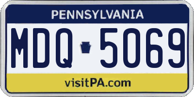 PA license plate MDQ5069