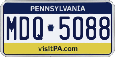 PA license plate MDQ5088