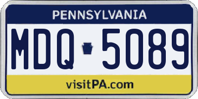 PA license plate MDQ5089