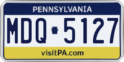 PA license plate MDQ5127