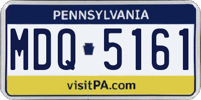 PA license plate MDQ5161