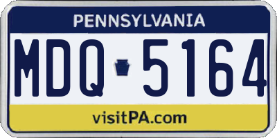 PA license plate MDQ5164