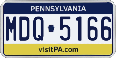 PA license plate MDQ5166