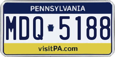 PA license plate MDQ5188