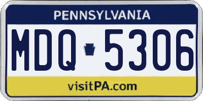 PA license plate MDQ5306