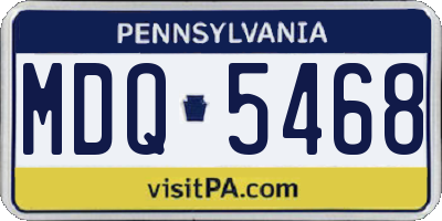 PA license plate MDQ5468