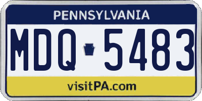 PA license plate MDQ5483