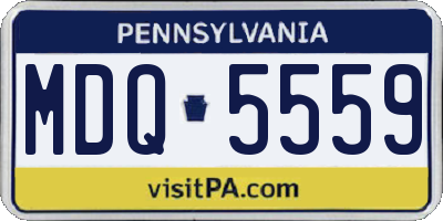 PA license plate MDQ5559
