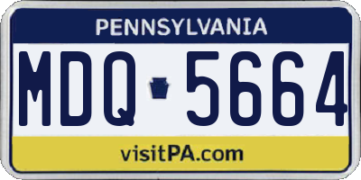 PA license plate MDQ5664