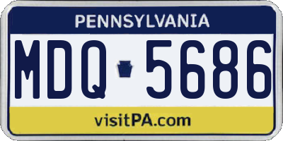 PA license plate MDQ5686