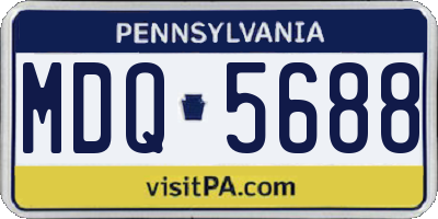 PA license plate MDQ5688