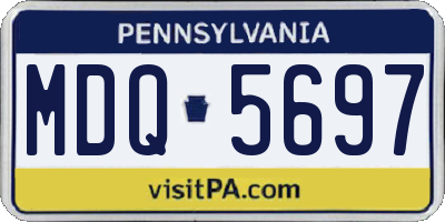 PA license plate MDQ5697