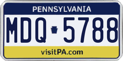 PA license plate MDQ5788