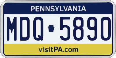 PA license plate MDQ5890