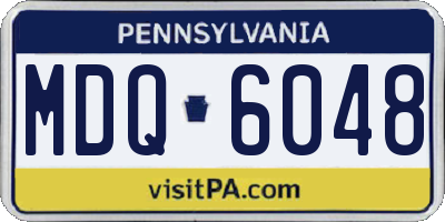 PA license plate MDQ6048