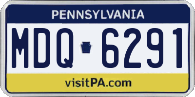PA license plate MDQ6291