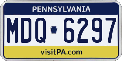 PA license plate MDQ6297