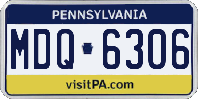 PA license plate MDQ6306