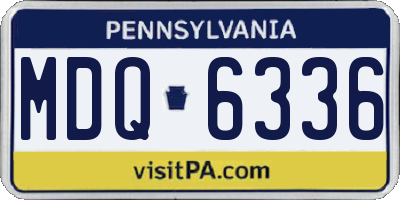 PA license plate MDQ6336
