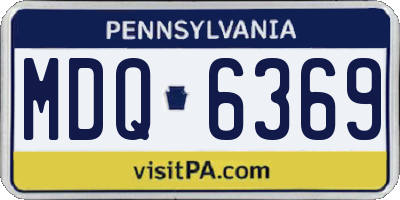 PA license plate MDQ6369