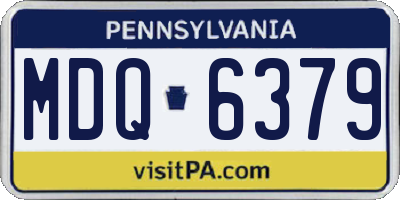PA license plate MDQ6379