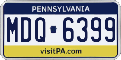 PA license plate MDQ6399