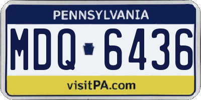 PA license plate MDQ6436