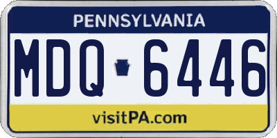 PA license plate MDQ6446
