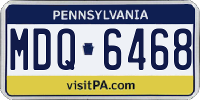 PA license plate MDQ6468