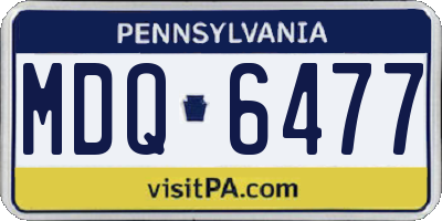 PA license plate MDQ6477