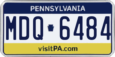 PA license plate MDQ6484