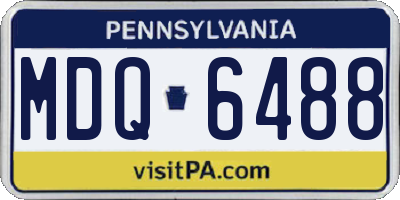 PA license plate MDQ6488