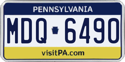 PA license plate MDQ6490