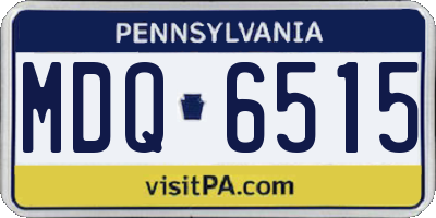 PA license plate MDQ6515