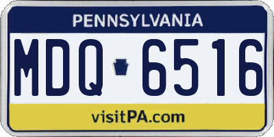 PA license plate MDQ6516