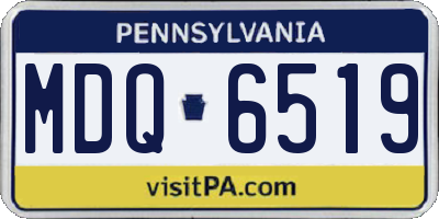 PA license plate MDQ6519