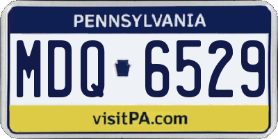 PA license plate MDQ6529