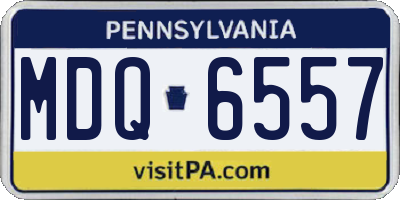 PA license plate MDQ6557