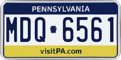 PA license plate MDQ6561