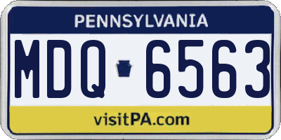 PA license plate MDQ6563