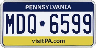 PA license plate MDQ6599