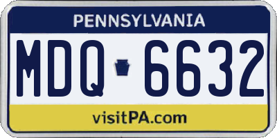 PA license plate MDQ6632