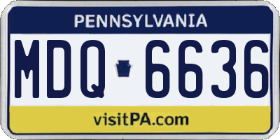 PA license plate MDQ6636