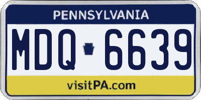 PA license plate MDQ6639