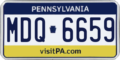 PA license plate MDQ6659
