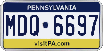 PA license plate MDQ6697