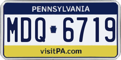 PA license plate MDQ6719