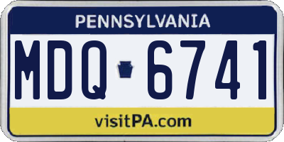 PA license plate MDQ6741