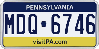 PA license plate MDQ6746